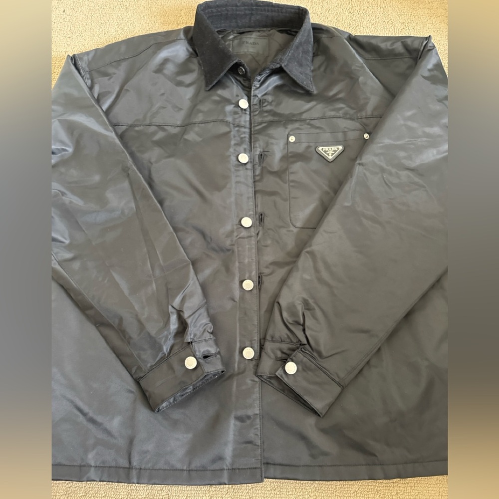PRADA RE-NYLON SIZE L LIGHT JACKET / OVERSHIRT EXCELLENT CONDITION